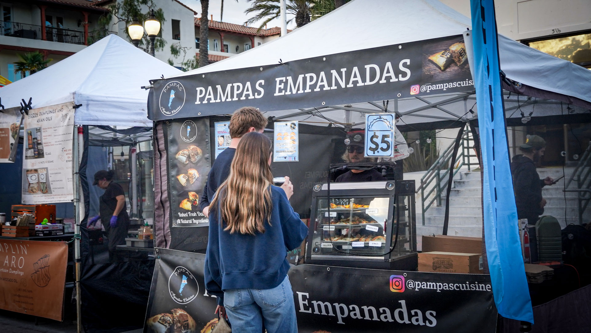 Fresh empanadas display